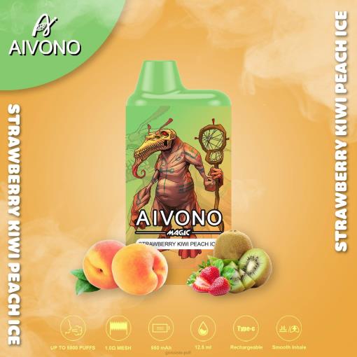 Aivono AIM MAGIC 5800 Mouth Box Cigarette Strawberry Kiwi Peach Ice TLF2096