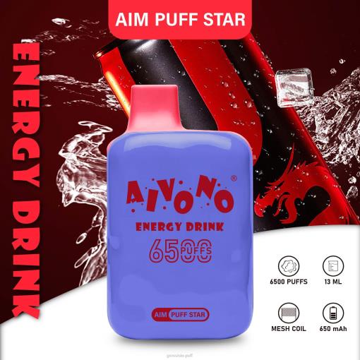 Aivono AIM PUFF STAR 6500 Energy Drink TLF20293