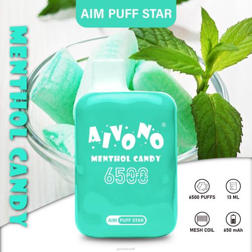 Aivono AIM PUFF STAR 6500 Menthol Candy TLF20295