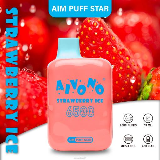 Aivono AIM PUFF STAR 6500 Strawberry Ice TLF20288