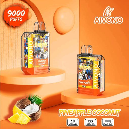 Aivono AIM XXL 9000 Mouth Sticker Transparent Pineapple Coconut TLF2052
