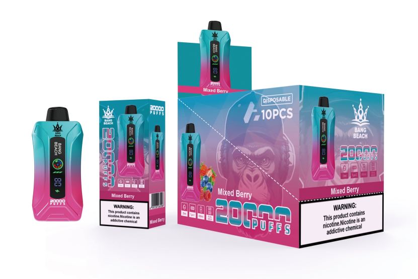 Bang Beach 20000 Puffs Smart Screen Vape Mixed Berry L6HJ665