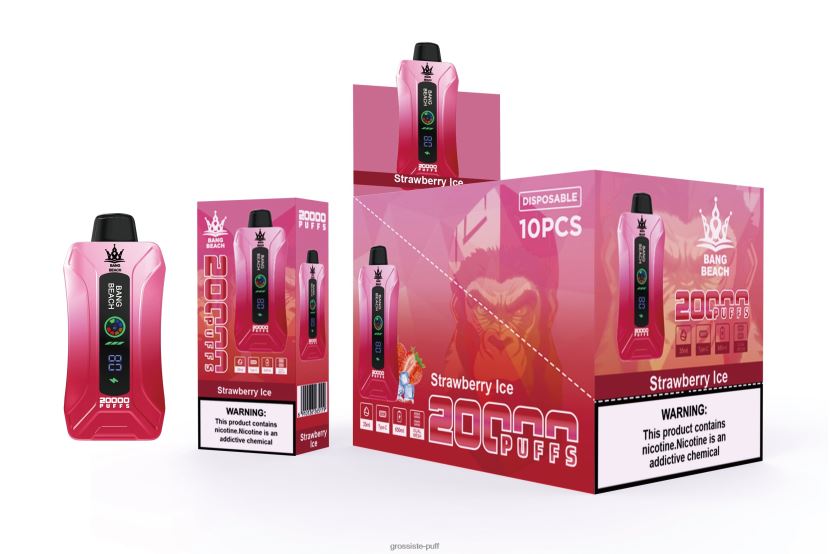 Bang Beach 20000 Puffs Smart Screen Vape Strawberry Ice L6HJ666