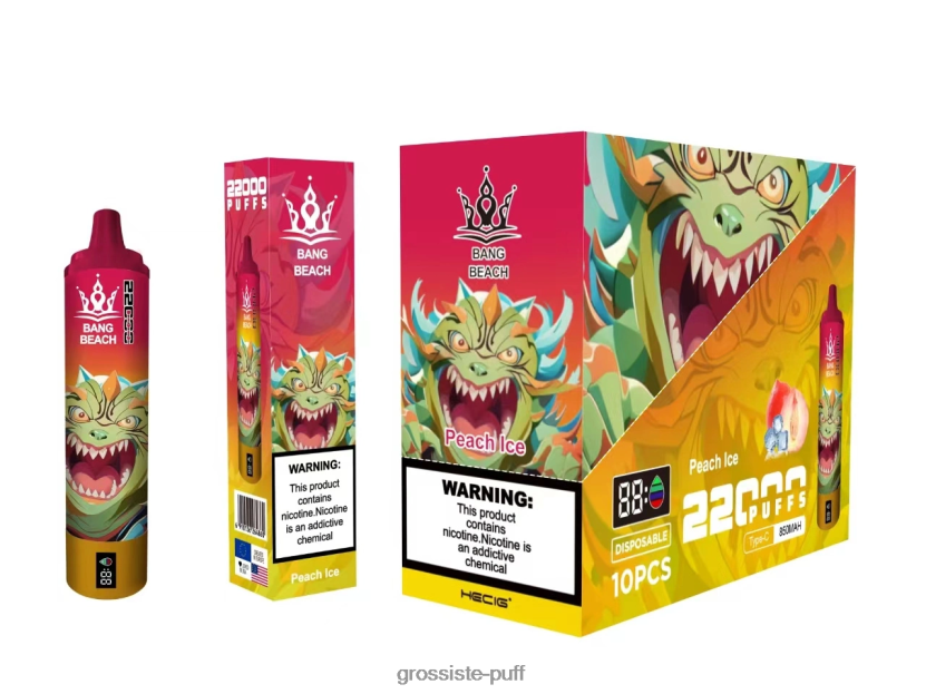 Bang Beach 22000 Puffs Smart Screen Peach Ice L6HJ6616