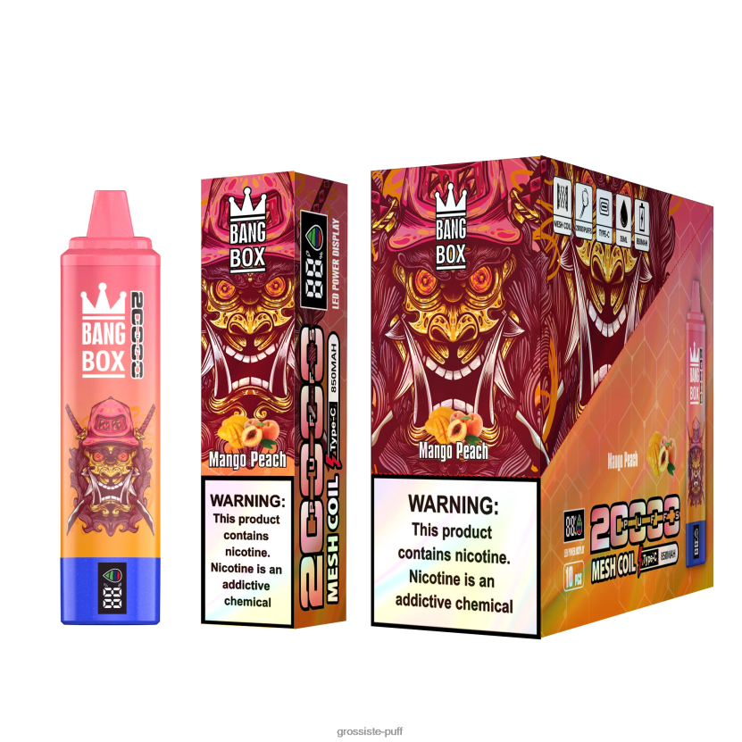 Bang Box 20000 Puffs Smart Screen Mango Peach L6HJ6658