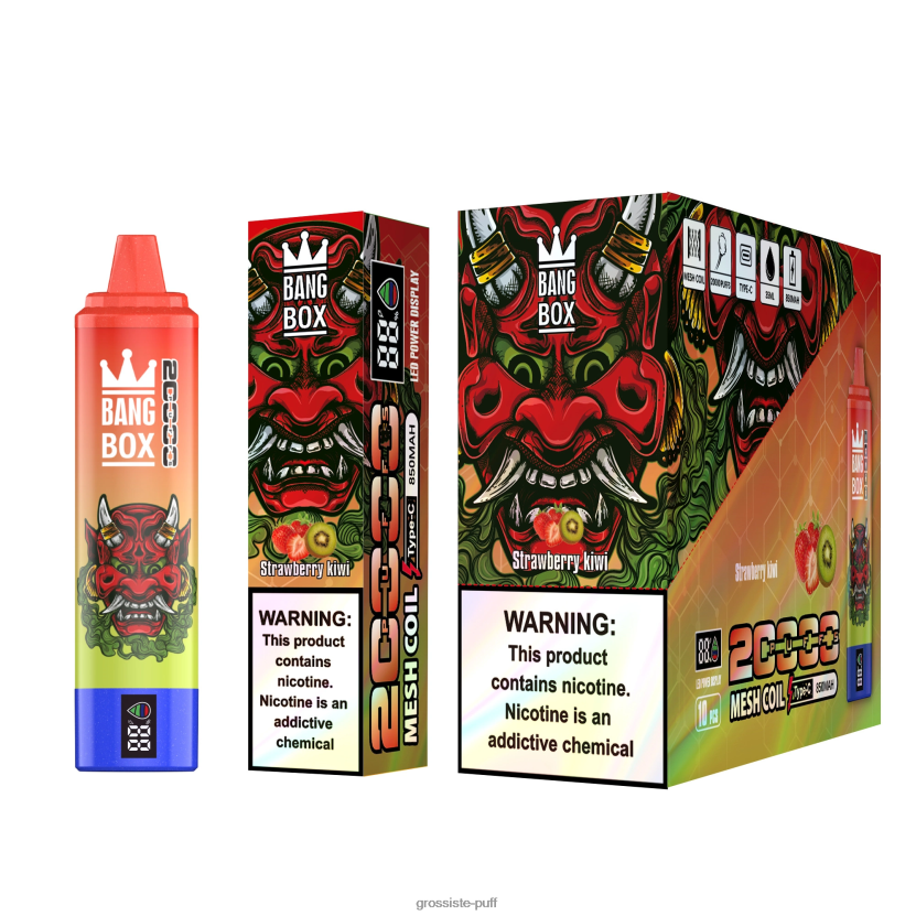 Bang Box 20000 Puffs Smart Screen Strawberry Kiwi L6HJ6651