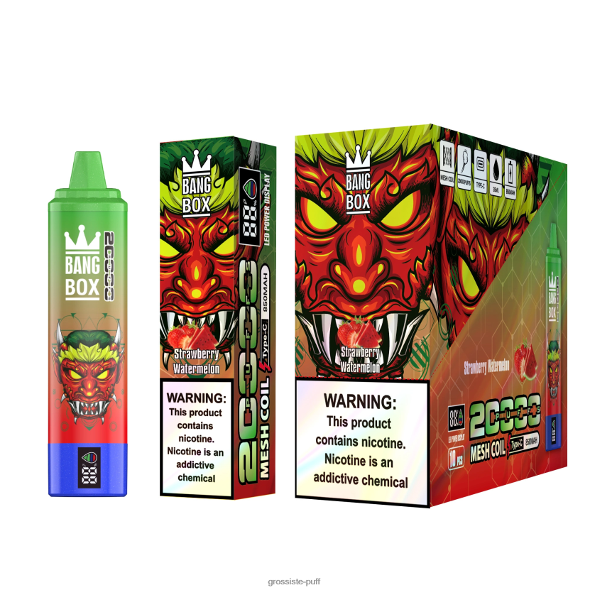 Bang Box 20000 Puffs Smart Screen Strawberry Watermelon L6HJ6652