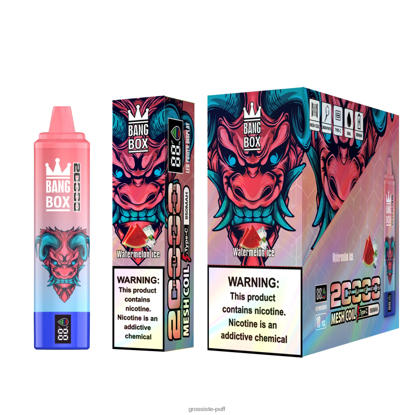 Bang Box 20000 Puffs Smart Screen Watermelon Ice L6HJ6656