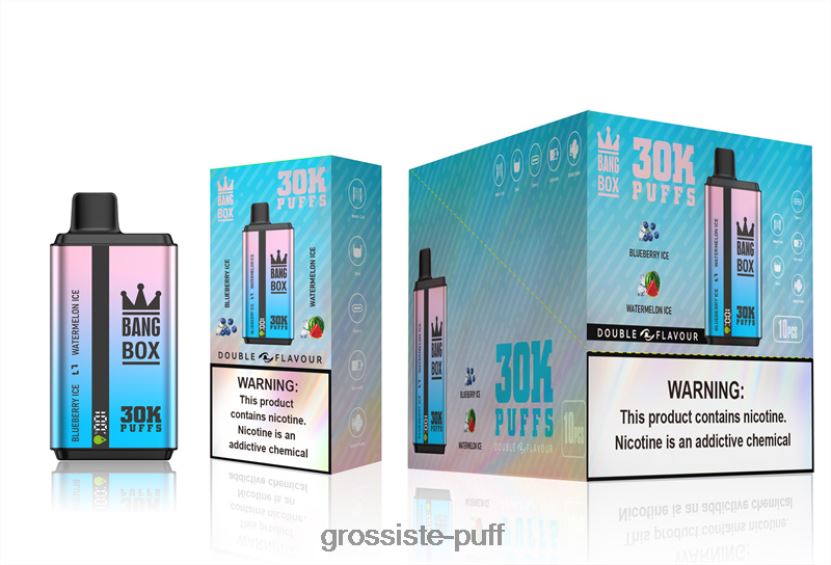 Bang Box 30000 Puffs Dual Flavors Blueberry Ice & Watermelon Ice L6HJ6669
