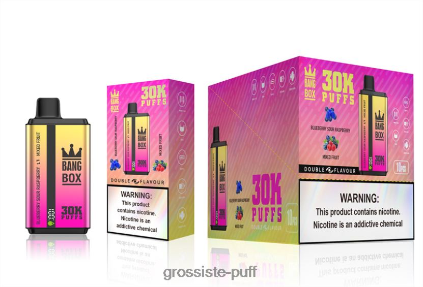 Bang Box 30000 Puffs Dual Flavors Blueberry Sour Raspberry & Mixed Fruit L6HJ6666