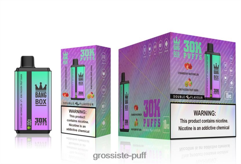 Bang Box 30000 Puffs Dual Flavors Strawberry Watermelon & Kiwi Passion Fruit Guava L6HJ6670