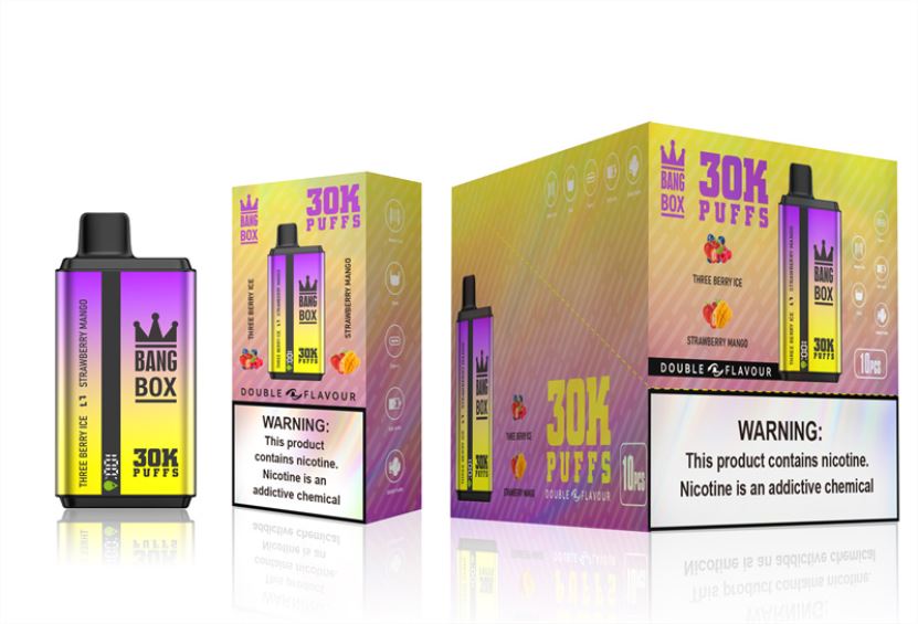 Bang Box 30000 Puffs Dual Flavors Three Berry Ice & Strawberry Mango L6HJ6667