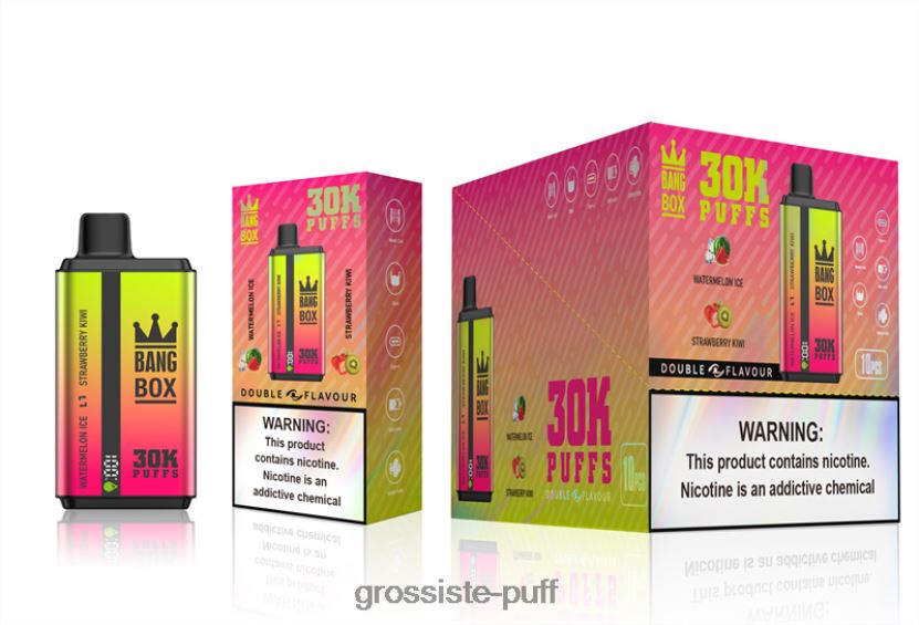 Bang Box 30000 Puffs Dual Flavors Watermelon Ice & Strawberry Kiwi L6HJ6662