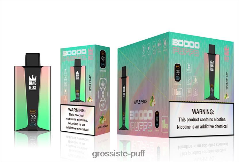 Bang Box 30000 Puffs Smart Screen Apple Peach L6HJ6683