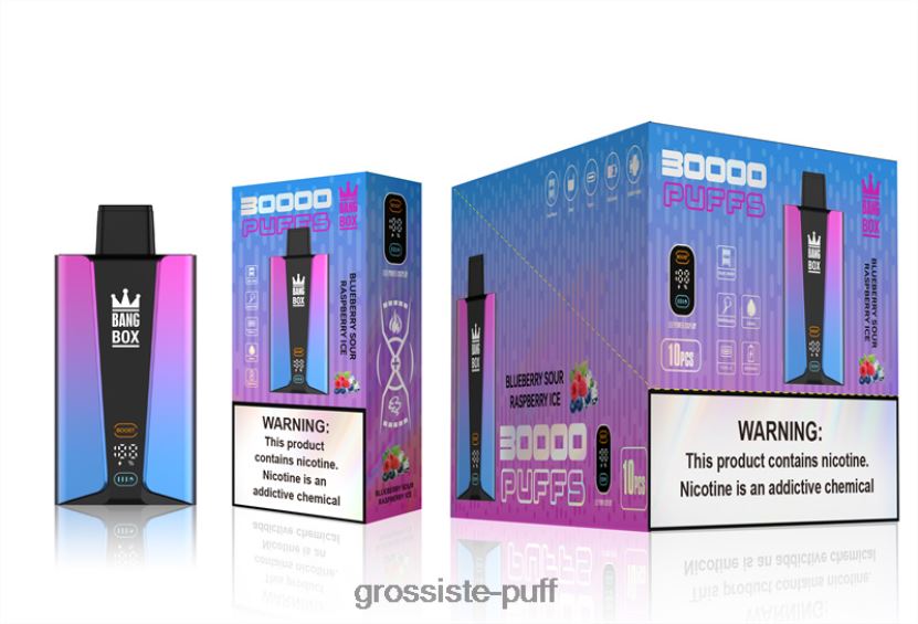 Bang Box 30000 Puffs Smart Screen Blueberry Sour Raspberry Ice L6HJ6681