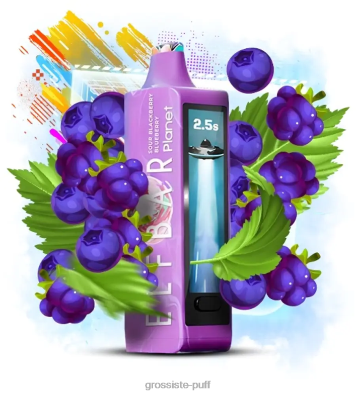Elf Bar Planet 25000 Sour Blackberry Blueberry H6FPR22