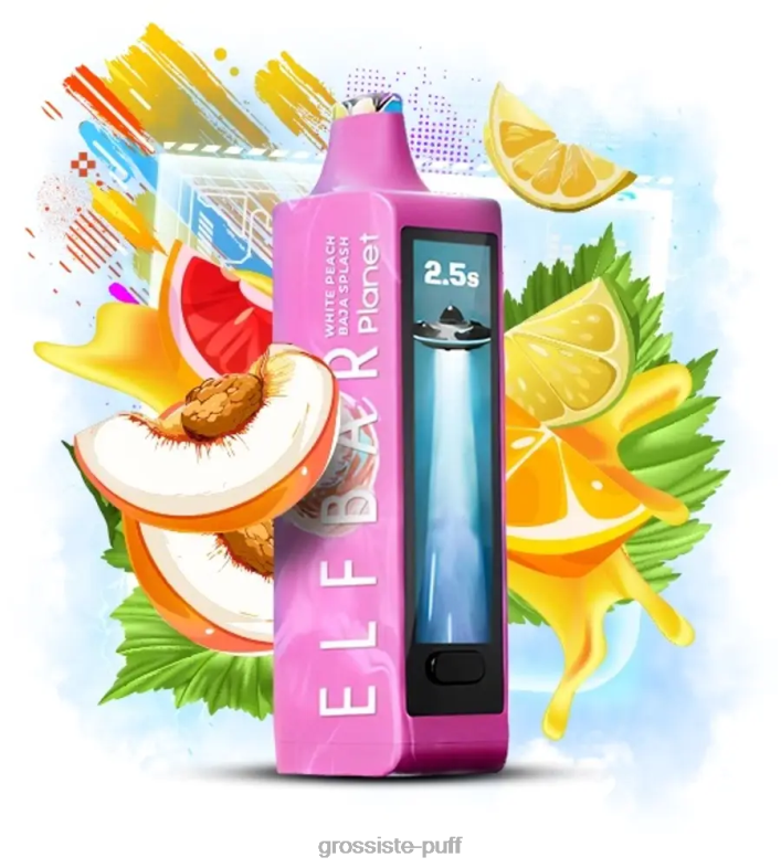 Elf Bar Planet 25000 White Peach Baja Splash H6FPR20 Elf Bar Planet 25000 White Peach Baja Splash H6FPR20