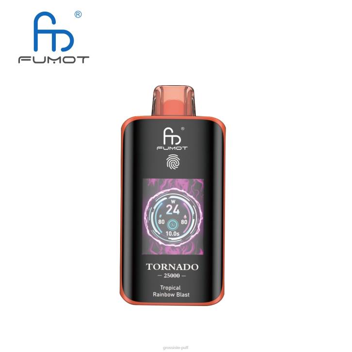 Fumot Tornado 25000 Disposable Vape Tropical Rainbow Blast D06T13