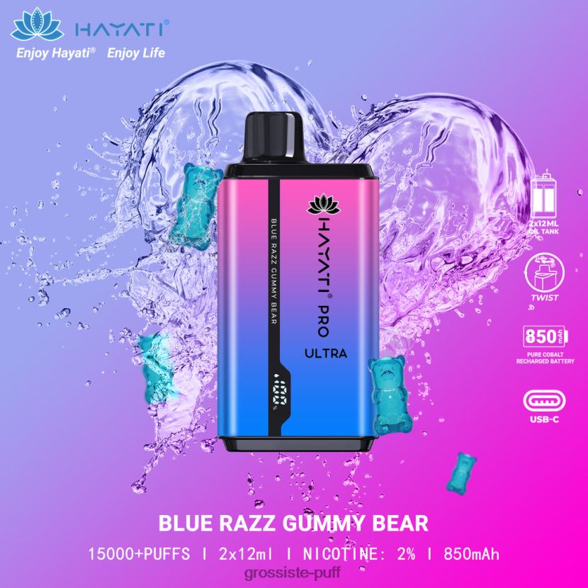 Hayati Pro Ultra Blue Razz Gummy Bear 0FPL40199 Hayati Pro Ultra Blue Razz Gummy Bear 0FPL40199