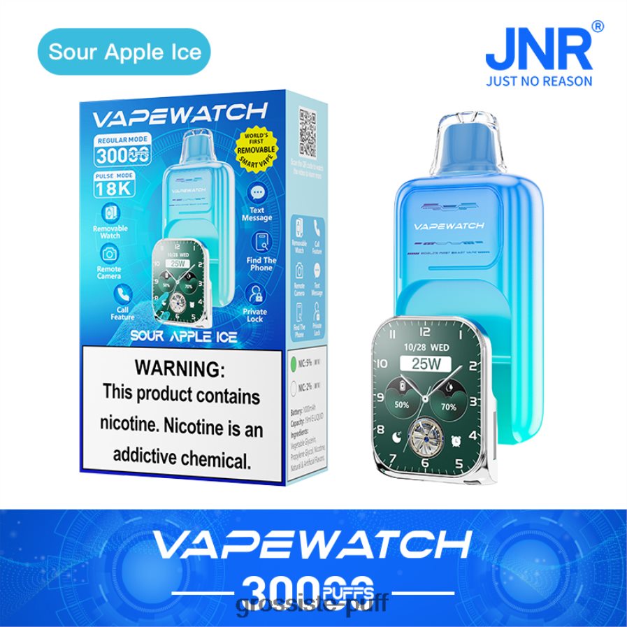 JNR Vape Watch Sour Apple Ice 0NVL425 JNR Vape Watch Sour Apple Ice 0NVL425