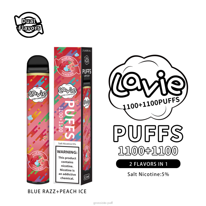 LAVIE BAR Switch 2200 Puffs Blue Razz/Peach Ice 4068298 LAVIE BAR Switch 2200 Puffs Blue Razz/Peach Ice 4068298