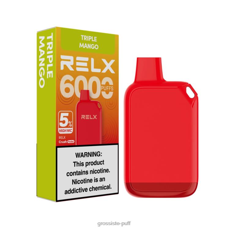 RELX Crush Pocket 6000 5% High Nic Triple Mango 0BT8426
