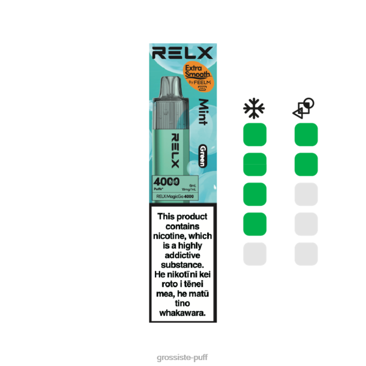 RELX MagicGo 4000 Disposable Vape Mint (Green) 0BT844 RELX MagicGo 4000 Disposable Vape Mint (Green) 0BT844