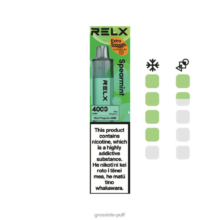 RELX MagicGo 4000 Disposable Vape Spearmint 0BT843 RELX MagicGo 4000 Disposable Vape Spearmint 0BT843