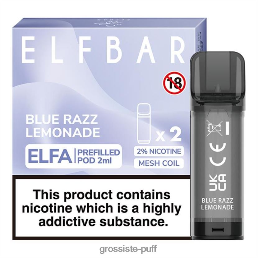 ELFBAR Elfa Pre-Filled Pod - 2ml - 20mg (2 Pack) Blue Razz Lemonade 0FPL40327