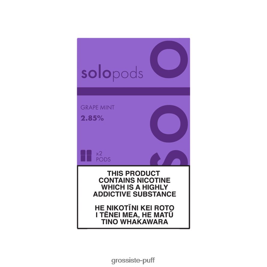 Solo Replacement Pod 2-Pack Grape Mint V40FZJ54