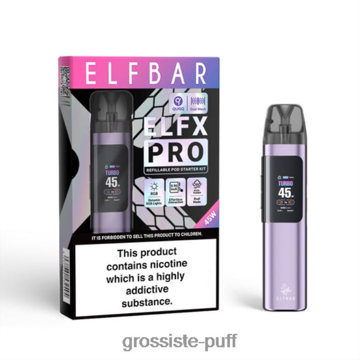 ELFBAR ELFX Pro Open Pod Device Purple 4P4F022 ELFBAR ELFX Pro Open Pod Device Purple 4P4F022