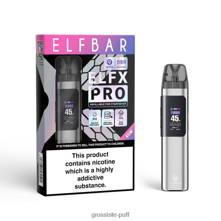 ELFBAR ELFX Pro Open Pod Device Sliver 4P4F021